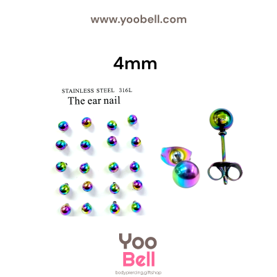 จิวหู Earnails ก้าน Stainless Steel ทรงลูกบอล
