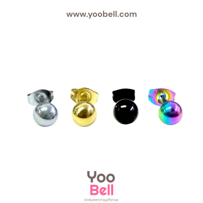 จิวหู Earnails ก้าน Stainless Steel ทรงลูกบอล