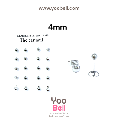 จิวหู Earnails ก้าน Stainless Steel ทรงลูกบอล