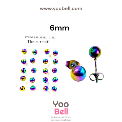 จิวหู Earnails ก้าน Stainless Steel ทรงลูกบอล