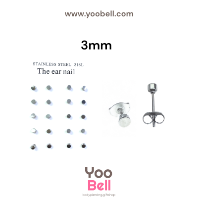 จิวหู Earnails ก้าน Stainless Steel รูปทรงแป้นกลม