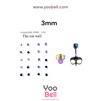 จิวหู Earnails ก้าน Stainless Steel รูปทรงแป้นกลม