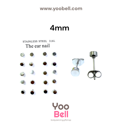 จิวหู Earnails ก้าน Stainless Steel รูปทรงแป้นกลม