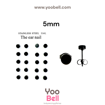 จิวหู Earnails ก้าน Stainless Steel รูปทรงแป้นกลม