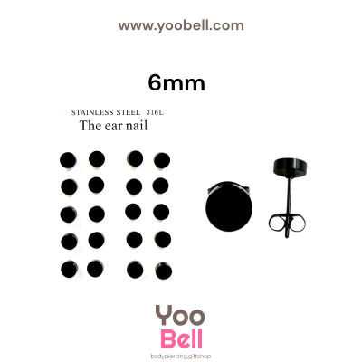 จิวหู Earnails ก้าน Stainless Steel รูปทรงแป้นกลม
