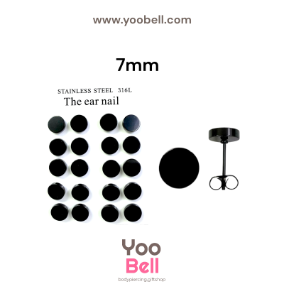 จิวหู Earnails ก้าน Stainless Steel รูปทรงแป้นกลม