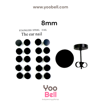 จิวหู Earnails ก้าน Stainless Steel รูปทรงแป้นกลม