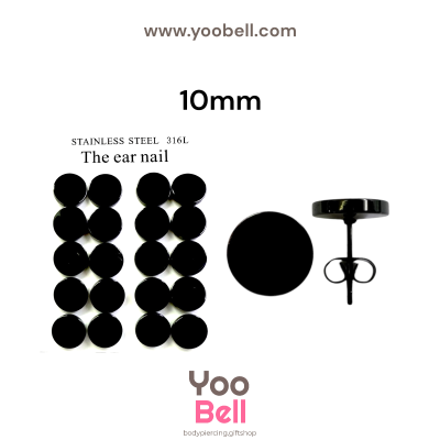 จิวหู Earnails ก้าน Stainless Steel รูปทรงแป้นกลม
