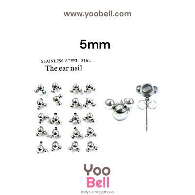 จิวหู Earnails ก้าน Stainless Steel รูปทรงหนู