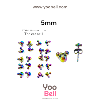 จิวหู Earnails ก้าน Stainless Steel รูปทรงหนู