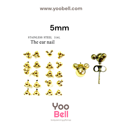 จิวหู Earnails ก้าน Stainless Steel รูปทรงหนู