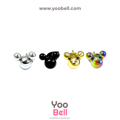 จิวหู Earnails ก้าน Stainless Steel รูปทรงหนู