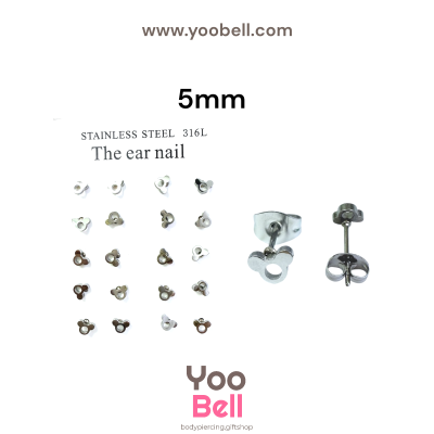 จิวหู Earnails ก้าน Stainless Steel รูปหนู