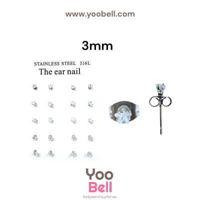 จิวหู Earnails ก้าน Stainless Steel รูปทรงต่างๆ