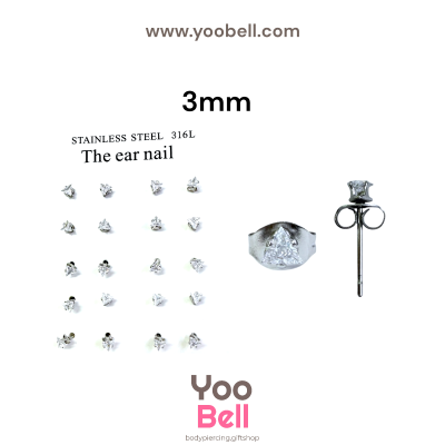 จิวหู Earnails ก้าน Stainless Steel รูปทรงต่างๆ