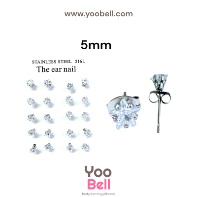 จิวหู Earnails ก้าน Stainless Steel รูปทรงต่างๆ