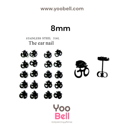 จิวหู Earnails ก้าน Stainless Steel โอม