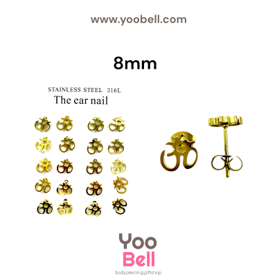 จิวหู Earnails ก้าน Stainless Steel โอม