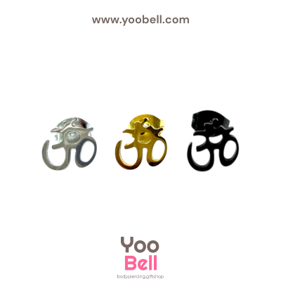 จิวหู Earnails ก้าน Stainless Steel โอม