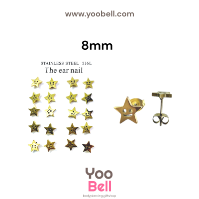 จิวหู Earnails ก้าน Stainless Steel ดาวยิ้ม