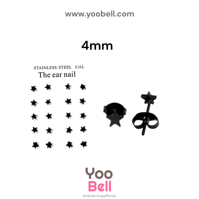 จิวหู Earnails ก้าน Stainless Steel รูปทรงดาว