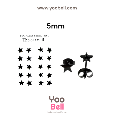 จิวหู Earnails ก้าน Stainless Steel รูปทรงดาว