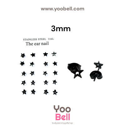 จิวหู Earnails ก้าน Stainless Steel รูปทรงดาว