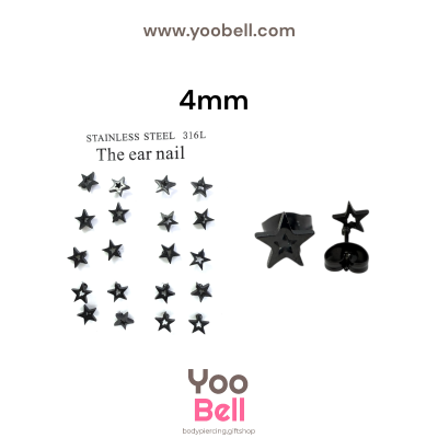 จิวหู Earnails ก้าน Stainless Steel รูปทรงดาว