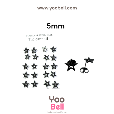 จิวหู Earnails ก้าน Stainless Steel รูปทรงดาว