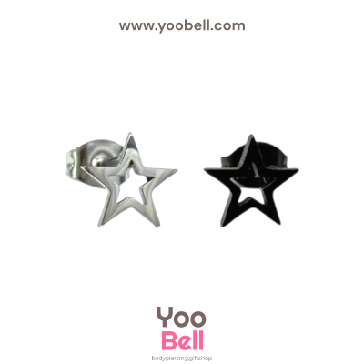 จิวหู Earnails ก้าน Stainless Steel รูปทรงดาว