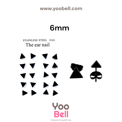 จิวหู Earnails ก้าน Stainless Steel รูปทรงสามเหลี่ยม
