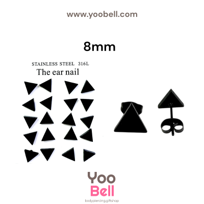 จิวหู Earnails ก้าน Stainless Steel รูปทรงสามเหลี่ยม