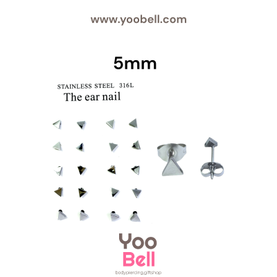 จิวหู Earnails ก้าน Stainless Steel รูปทรงสามเหลี่ยม