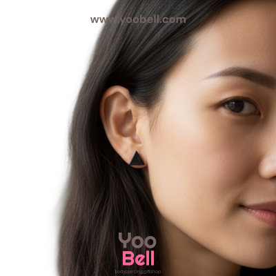 จิวหู Earnails ก้าน Stainless Steel รูปทรงสามเหลี่ยม