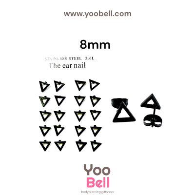 จิวหู Earnails ก้าน Stainless Steel รูปสามเหลี่ยมขอบ