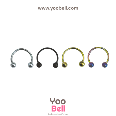 จิวเกือกม้า Stainless Steel ก้าน1.2mm หัวบอล