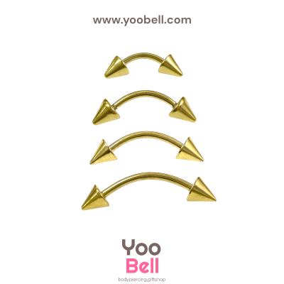 จิวคิ้ว ก้านโค้ง Stainless Steel ก้าน1.2mm หัวแหลม