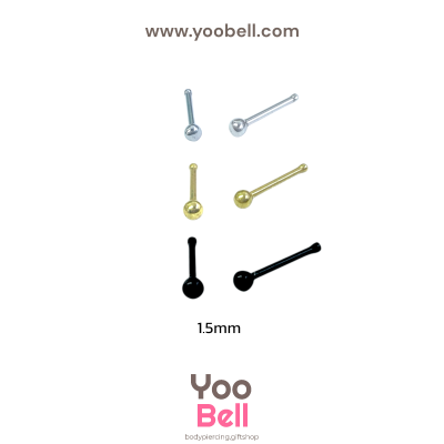 จิวจมูก nose stud Stainless Steel ก้าน1.2mm หัวหมุด