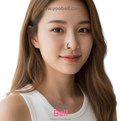 จิวจมูก nose stud Stainless Steel ก้าน1.2mm ห่วงกลม