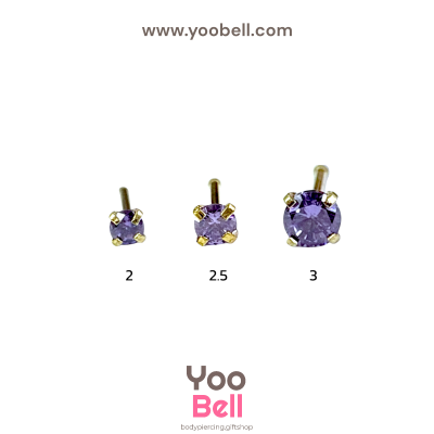 จิวจมูก ก้านเสียบ Stainless Steel ก้าน0.8mm เพชรกลม