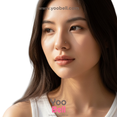 จิวจมูก ก้านเสียบ Stainless Steel ก้าน0.8mm เพชรกลม