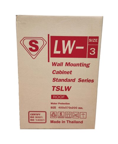 ตู้ไฟสวิทช์บอร์ดไซส์มาตรฐานแบบกันน้ำมีหลังคา เหล็กหนา 0.8-1 มม. "SUPER"