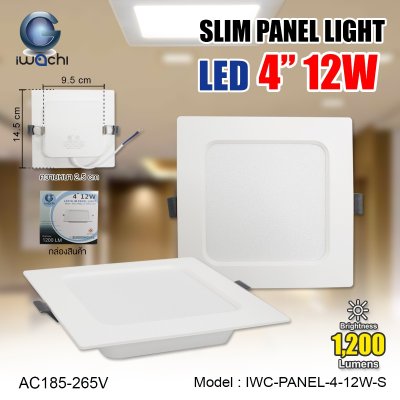 โคมฝังฝ้า (เหลี่ยม) IWC-PANEL แสงขาวและแสงวอร์มไวท์