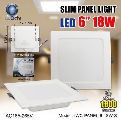 โคมฝังฝ้า (เหลี่ยม) IWC-PANEL แสงขาวและแสงวอร์มไวท์