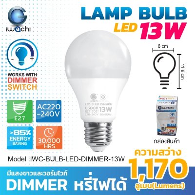 หลอดปิงปอง DIMMER หรี่ไฟได้ IWC