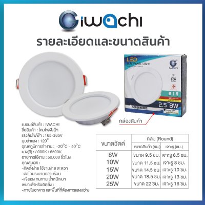 โคมฝังฝ้า (กลม) IWC