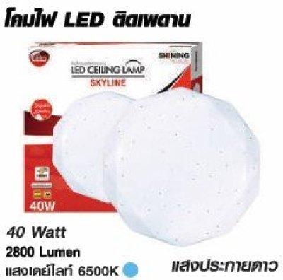 SHINING LED Ceiling Light Skyline 40W โคมไฟติดเพดานกลม แสงประกายดาว
