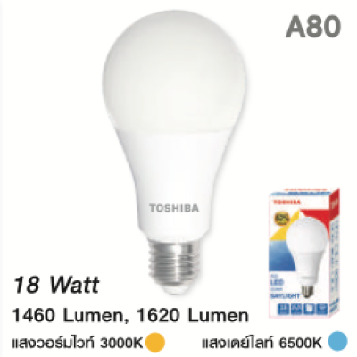 Toshiba หลอด LED Bulb A Series 4-18W