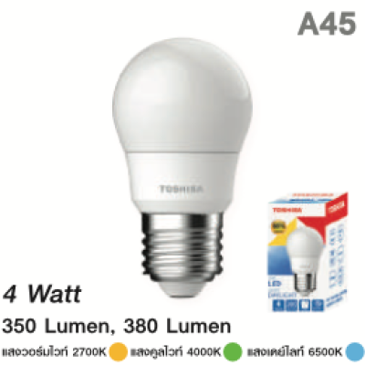 Toshiba หลอด LED Bulb A Series 4-18W