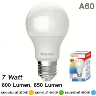 Toshiba หลอด LED Bulb A Series 4-18W